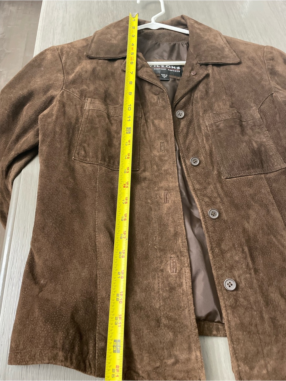 Wilson Brown Suede Leather Jacket - Picture 10 of 12